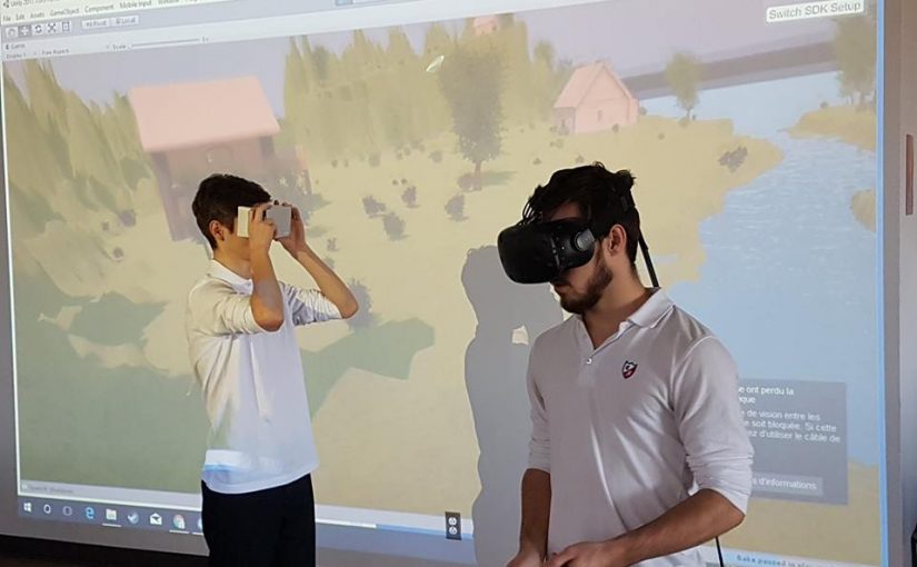 Conception de jeux vidéo et de réalité virtuelle : des élèves au travail!