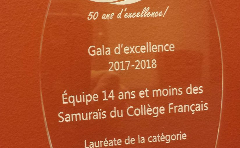 Un trophée de plus au palmarès des Samurai du Collège Français