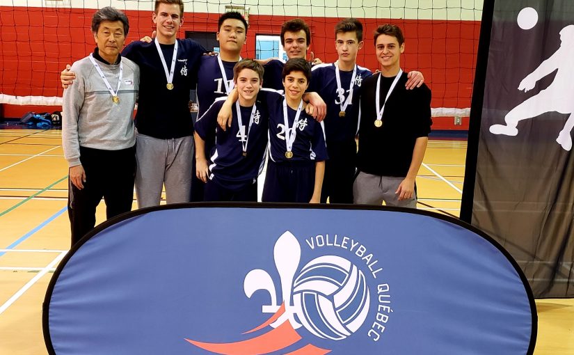 Encore une victoire provinciale (étendue à l’Ontario) pour nos volleyeurs benjamins