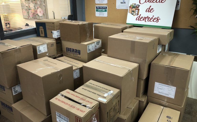 Notre collecte de denrées : un beau geste pour les Fêtes