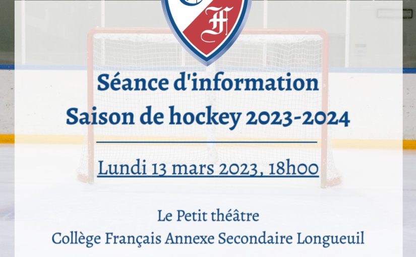 Séance d’information hockey 2023-24