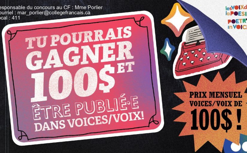 Concours d’écriture de poésie